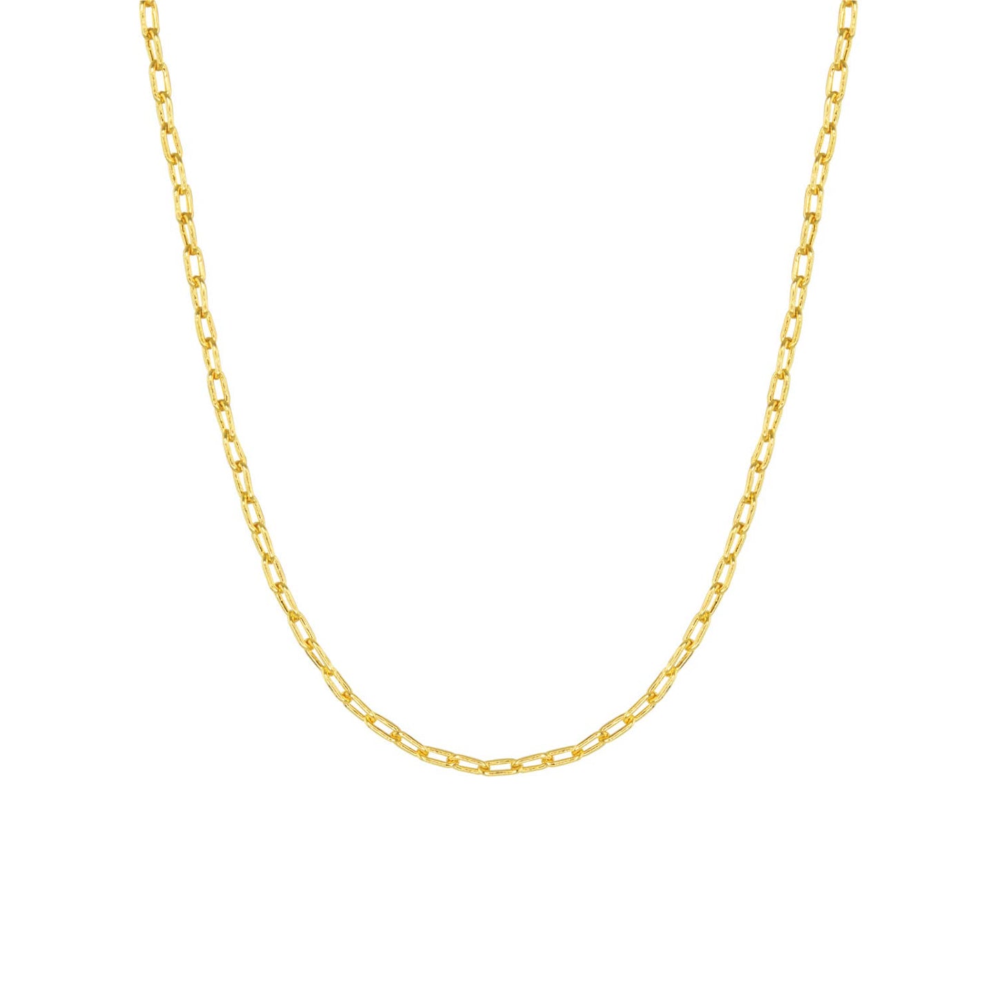 Add A Charm Paperclip Chain Necklace - Gold - AMANDA BLU