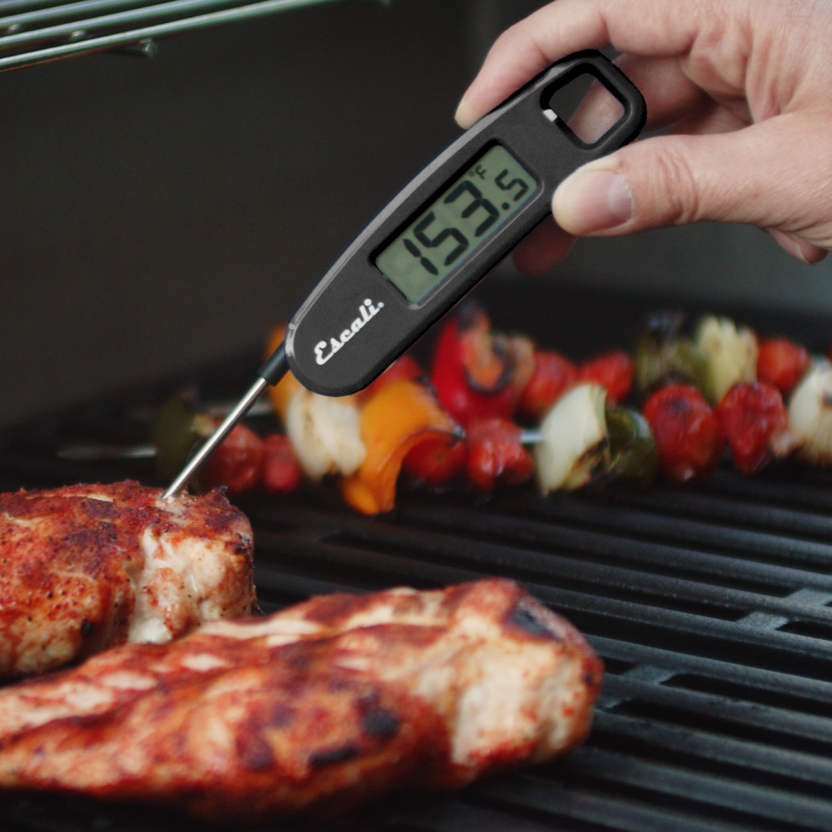 Escali Compact Folding Digital Thermometer: Blue