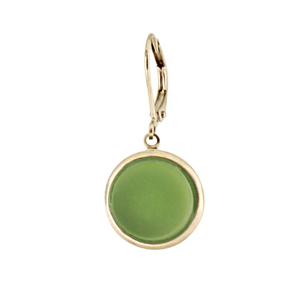 Sea Glass Dangle Earring: D