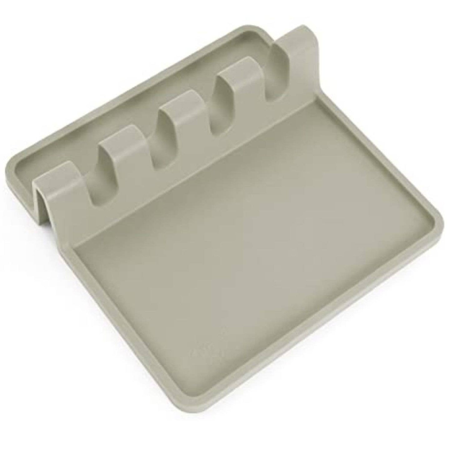 Silicone Utensil Rest with Drip Pad for Multiple Utensils: Black