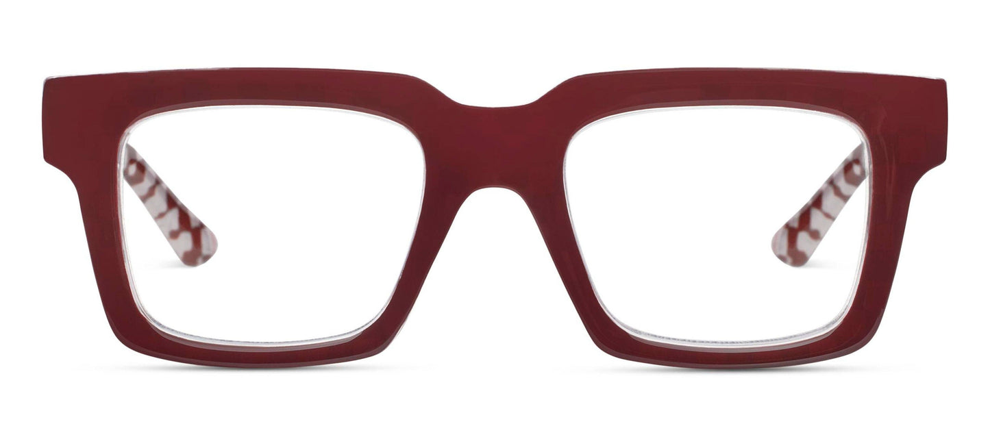 Louie (Blue Light): Dark Red/Check / Reading / 2.00