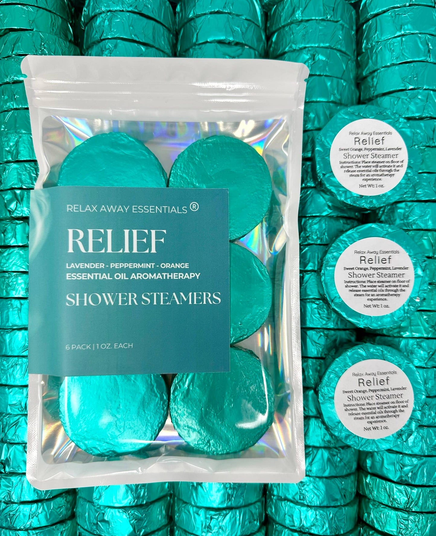Relief Shower Steamers 6 Pack - Made in USA - Aromatherapy