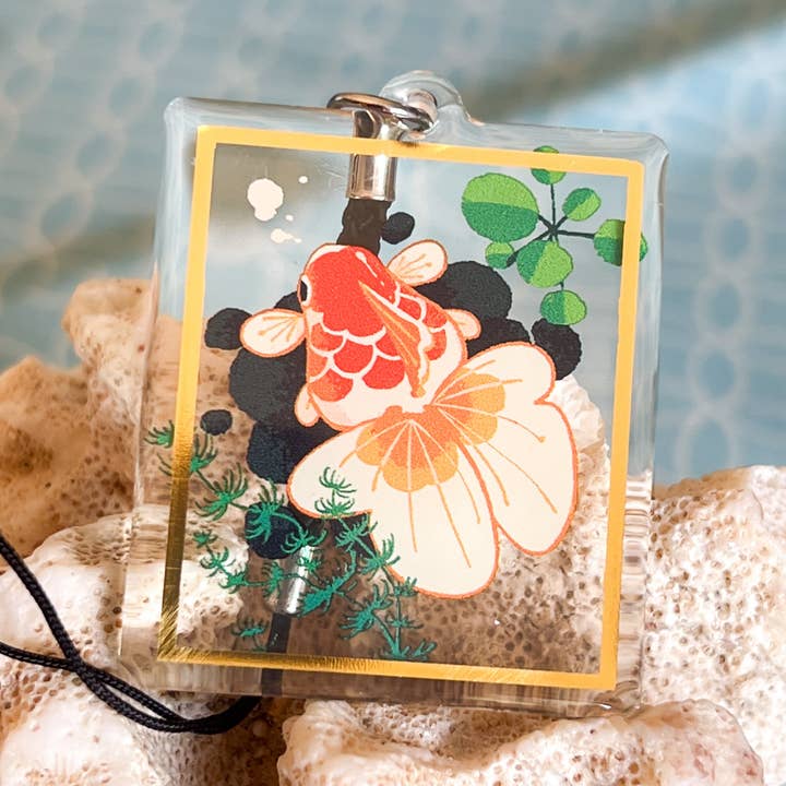 Goldfish Gold Foil Charm