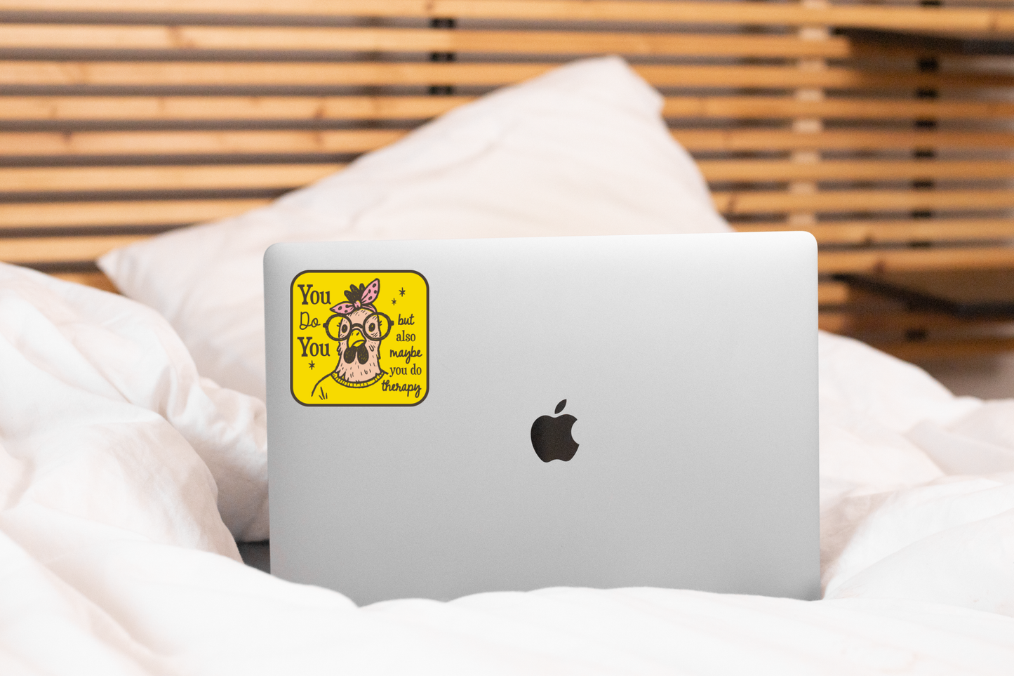 You Do You but Therapy Too Sticker - mental health, chicken