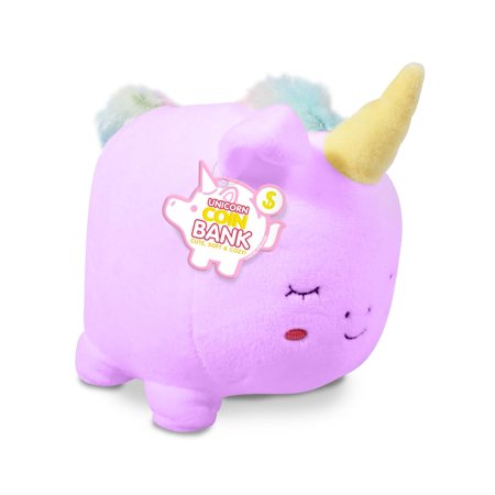 PLUSH COIN BANK UNICORN