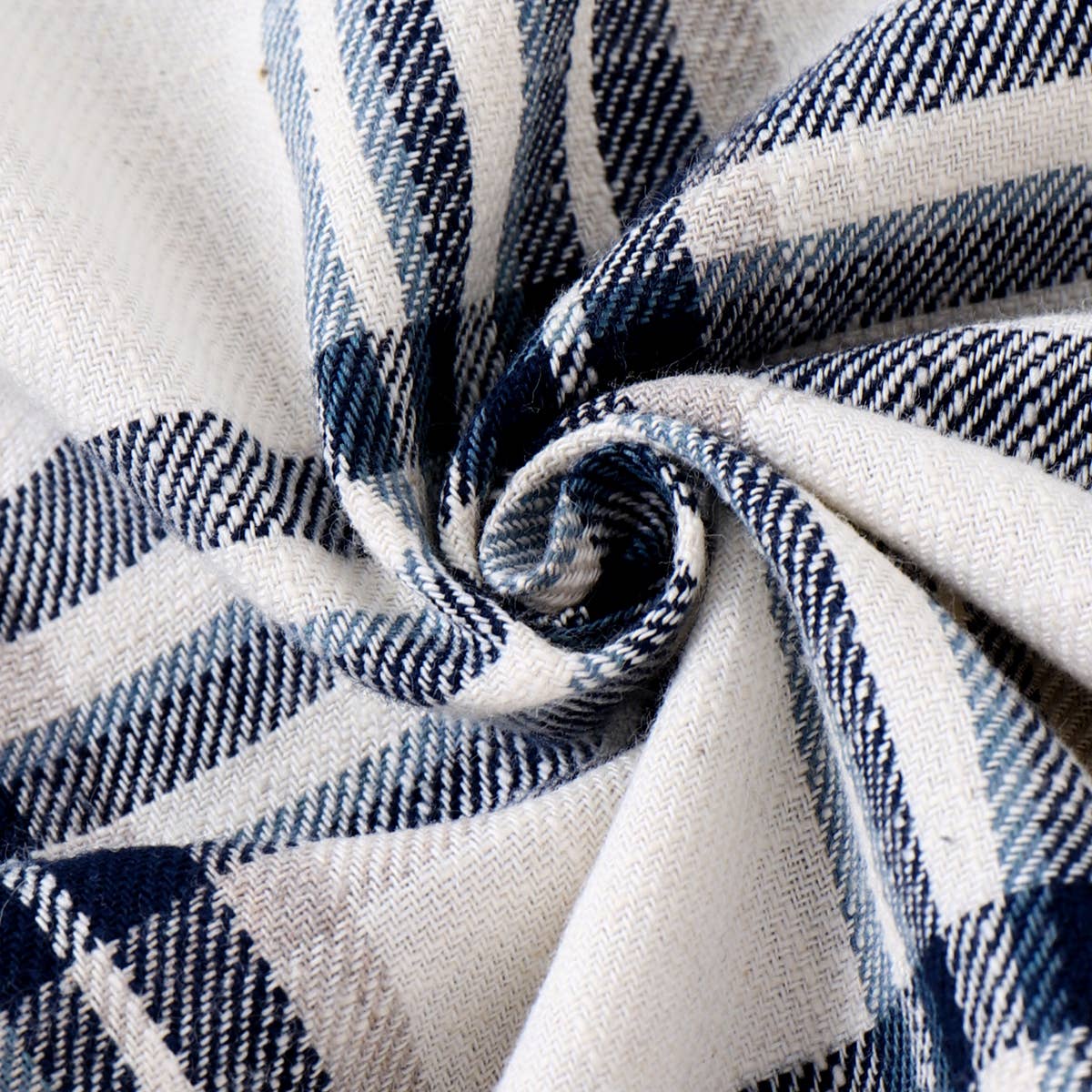 2pcs Baby Boy Patch Pocket Long-sleeve Plaid Shirt and Jeans: Blue / 6-9M