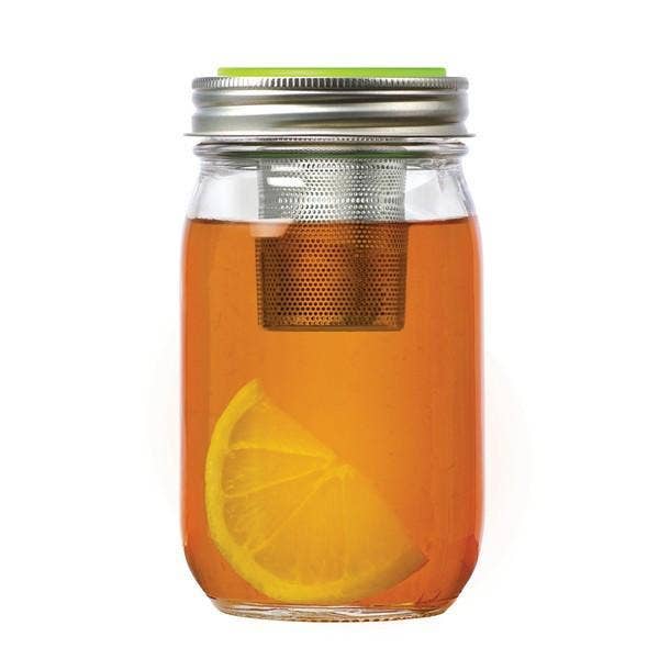 Jarware Tea Infuser Lid for Regular Mouth Mason Jar