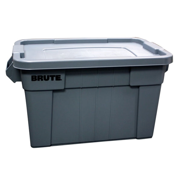RUBBERMAID BRUTE TOTE W/LID GRAY 14GAL