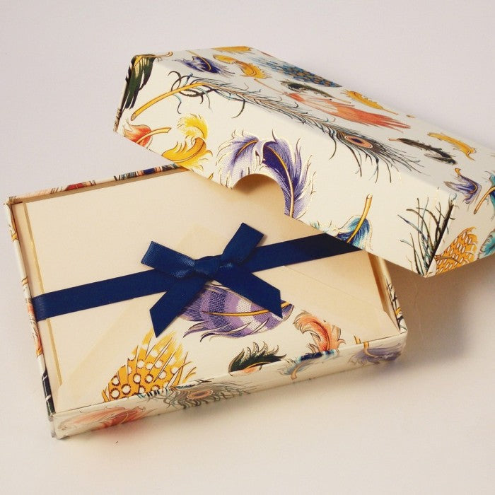 Folded Cards and Lined Envelopes - Feathers