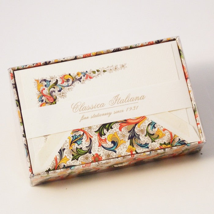 Flat Cards and Lined Envelopes - Florentine Style