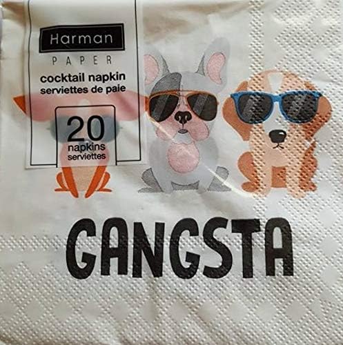 Gangsta Dog Cocktail Napkins