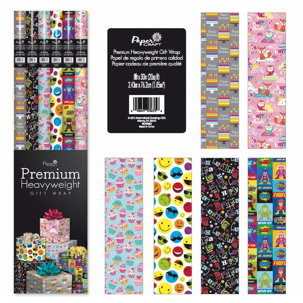 WRAPPING PAPER BDAY 30IN 20SF
