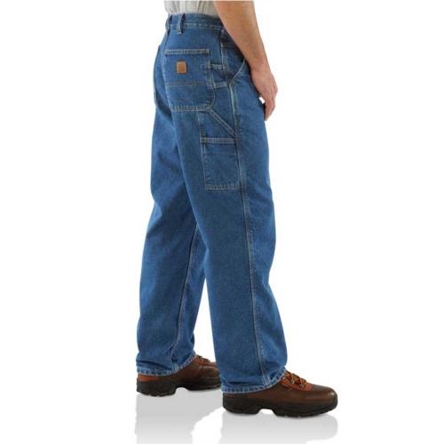 Carhartt B236 - Flannel Lined Washed Denim Dungaree Fit Jean