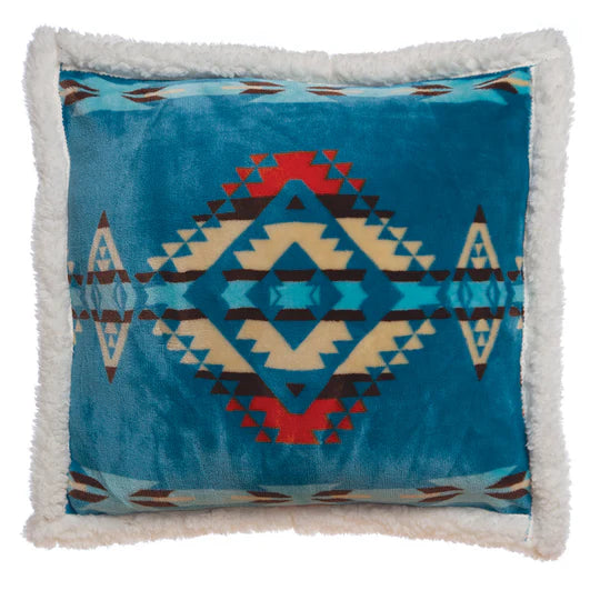 JP528-P Casten's Turquoise Southwest Plush Throw Pillow
