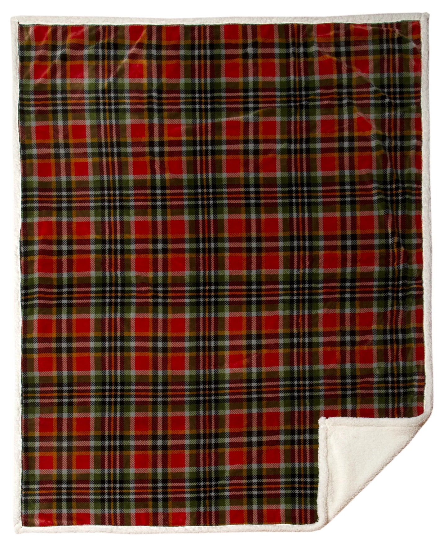JP816 Carsten's Rust and Sage Plaid Throw Blanket