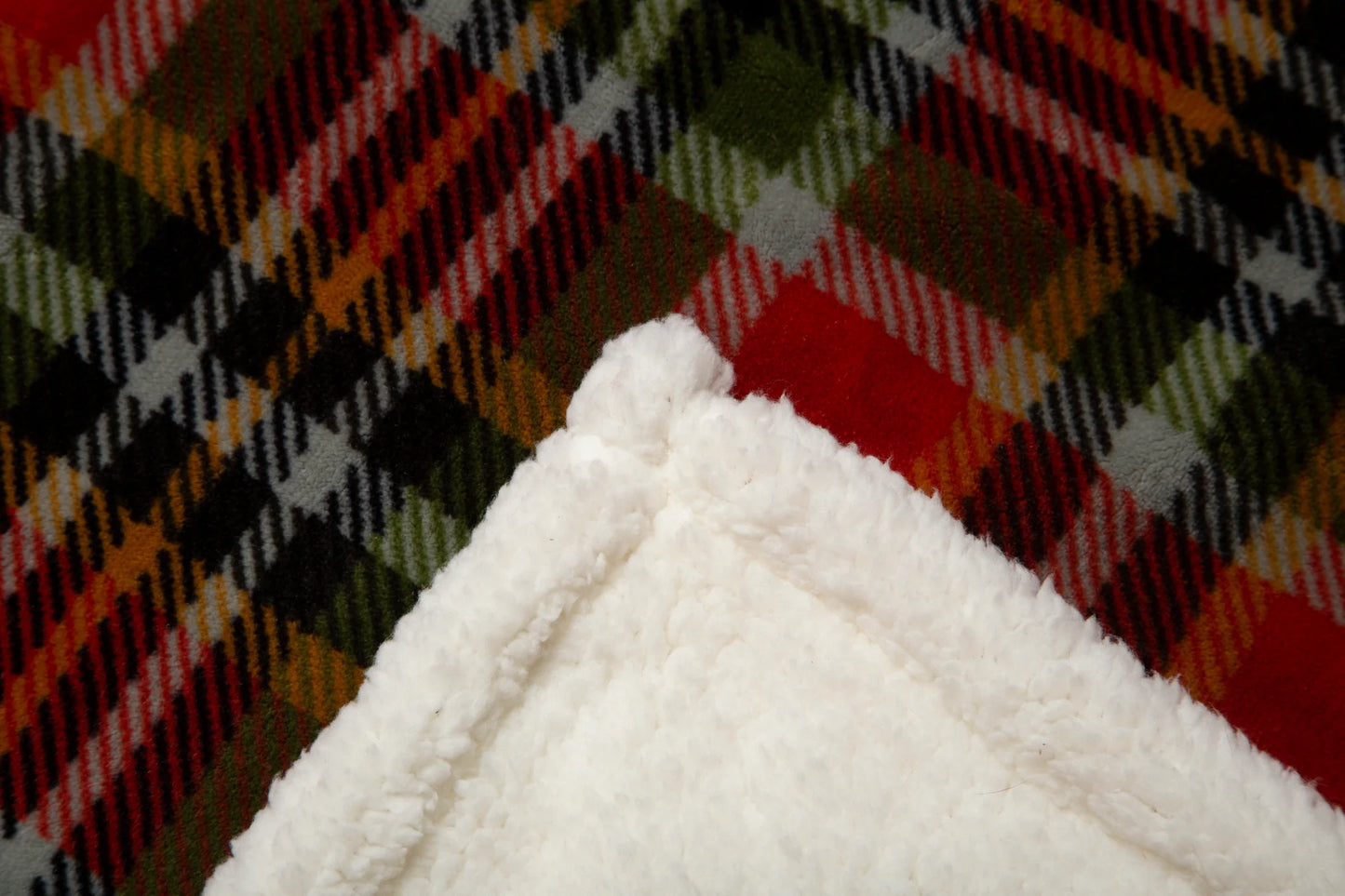 JP816 Carsten's Rust and Sage Plaid Throw Blanket