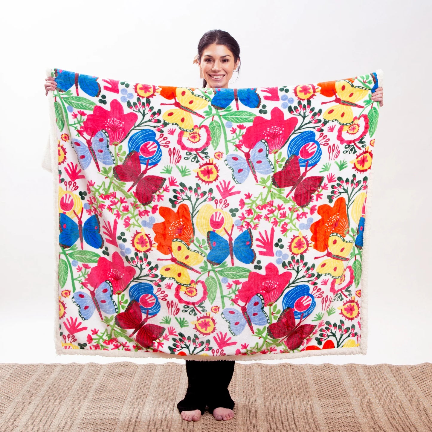 JP825 Carsten's Butterfly Plush Throw Blanket