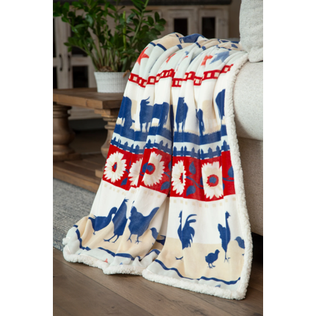 JP928 Carsten's Farm Plush Throw Blanket