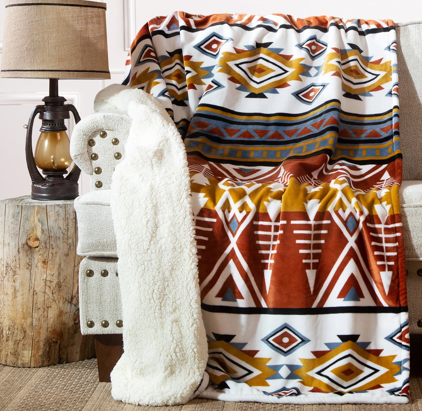 JP969 Carsten's Arrowhead Earth Plush Throw Blanket