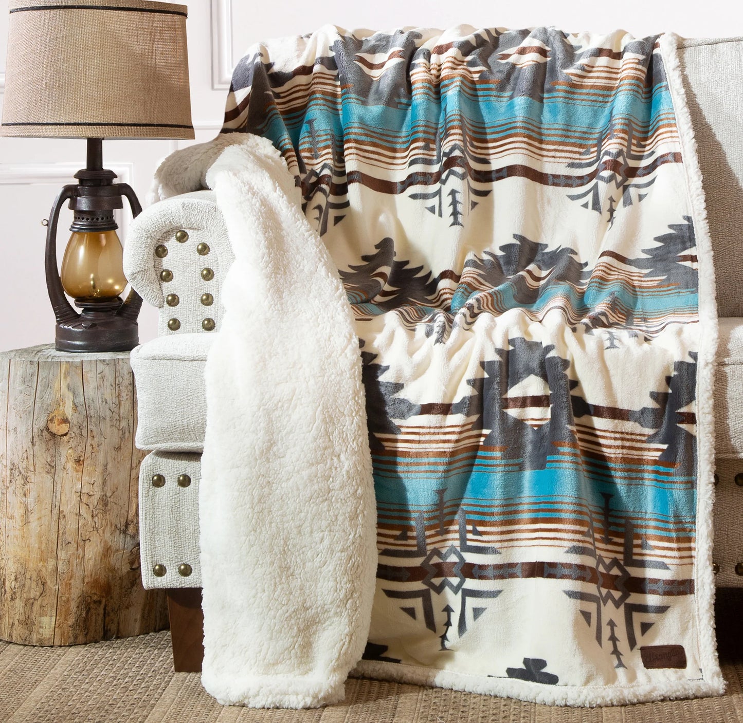 JW230 Carsten's Lone Mountain Plush Throw Blanket
