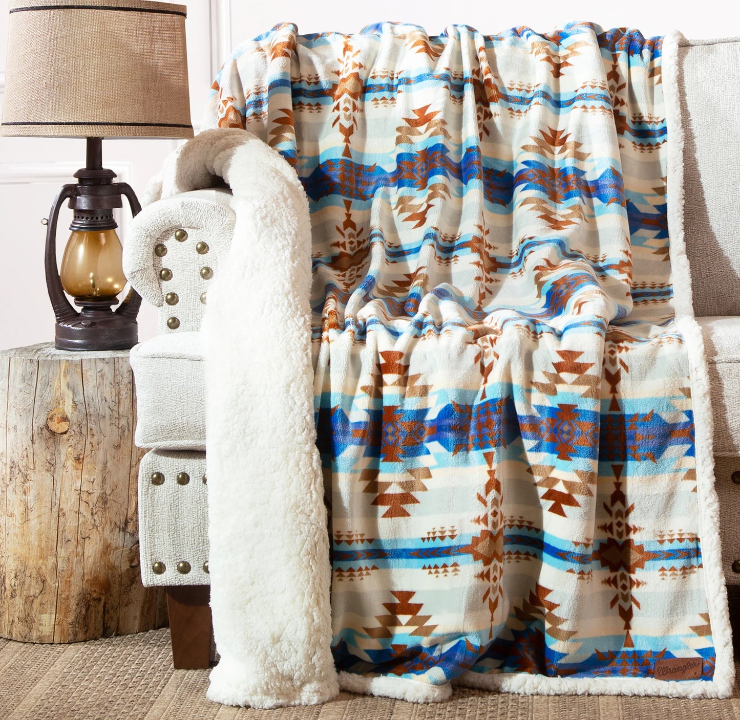 JW261 Carsten's Wrangler Stack Rock Southwest Plush Throw Blanket