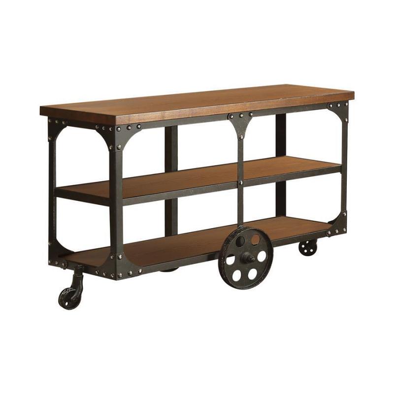 Shepherd Sofa Table With 2-shelf Rustic Brown