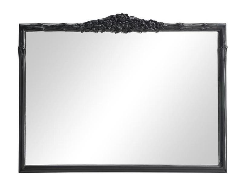 Mantel Mirror Glossy Black