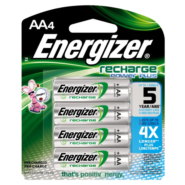 Energizes Battery AA Recharge 4PK