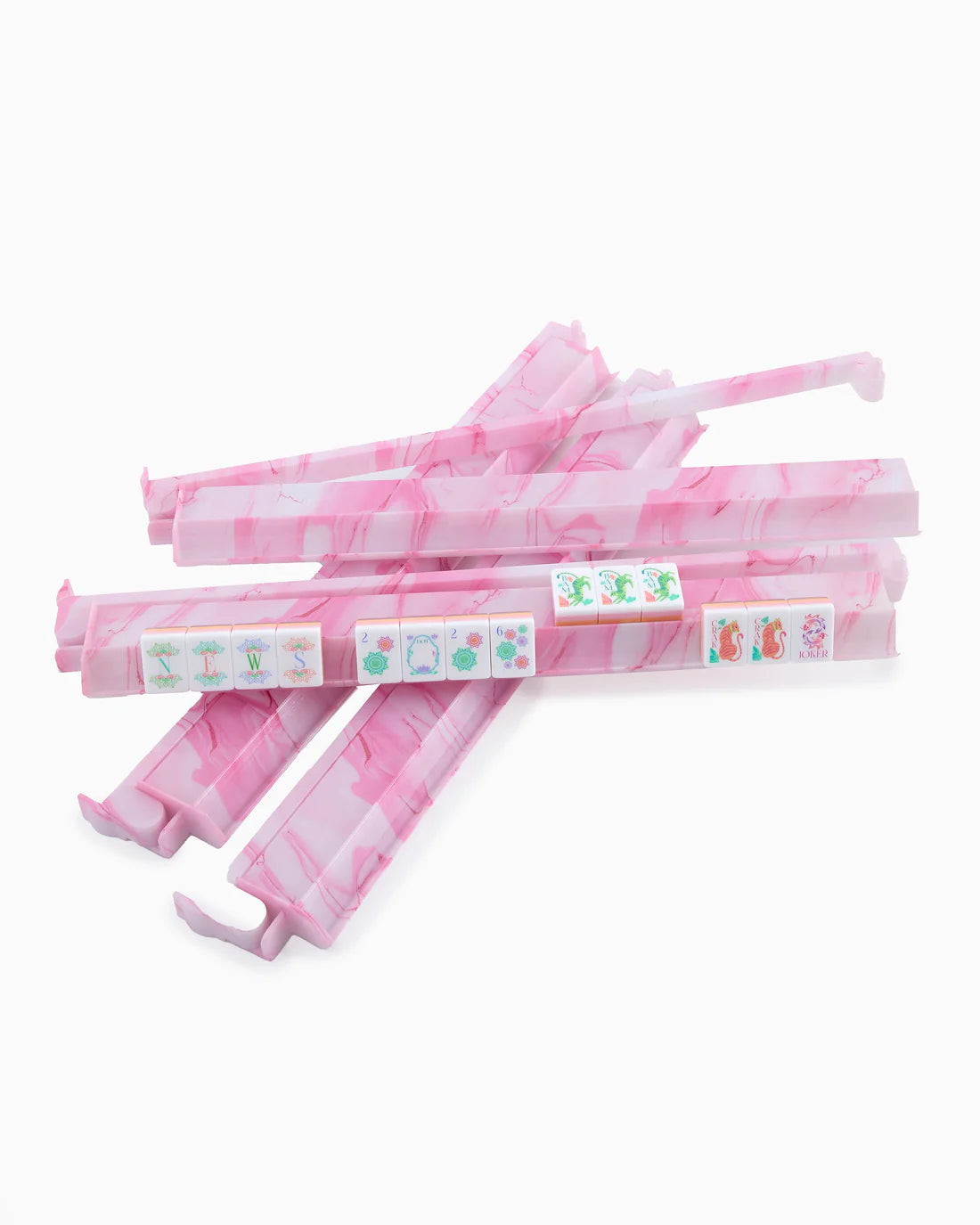 OH MY MAHJONG PINK QUARTZ RACK & PUSHERS SET