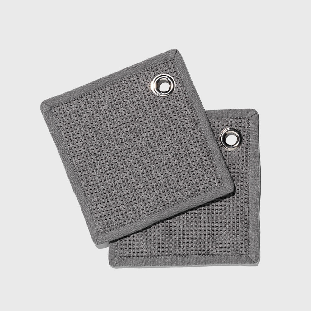 POT HOLDERS 2 COUNT - GRAY