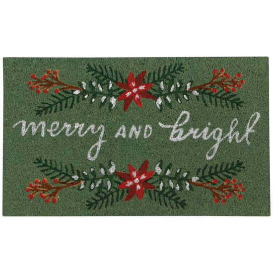 Poinsettia Coir Fiber Doormat