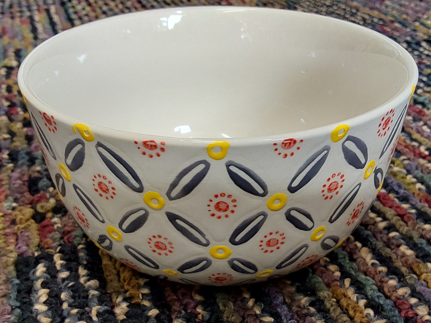 Hand Stamped Stoneware Bowls - Assortment