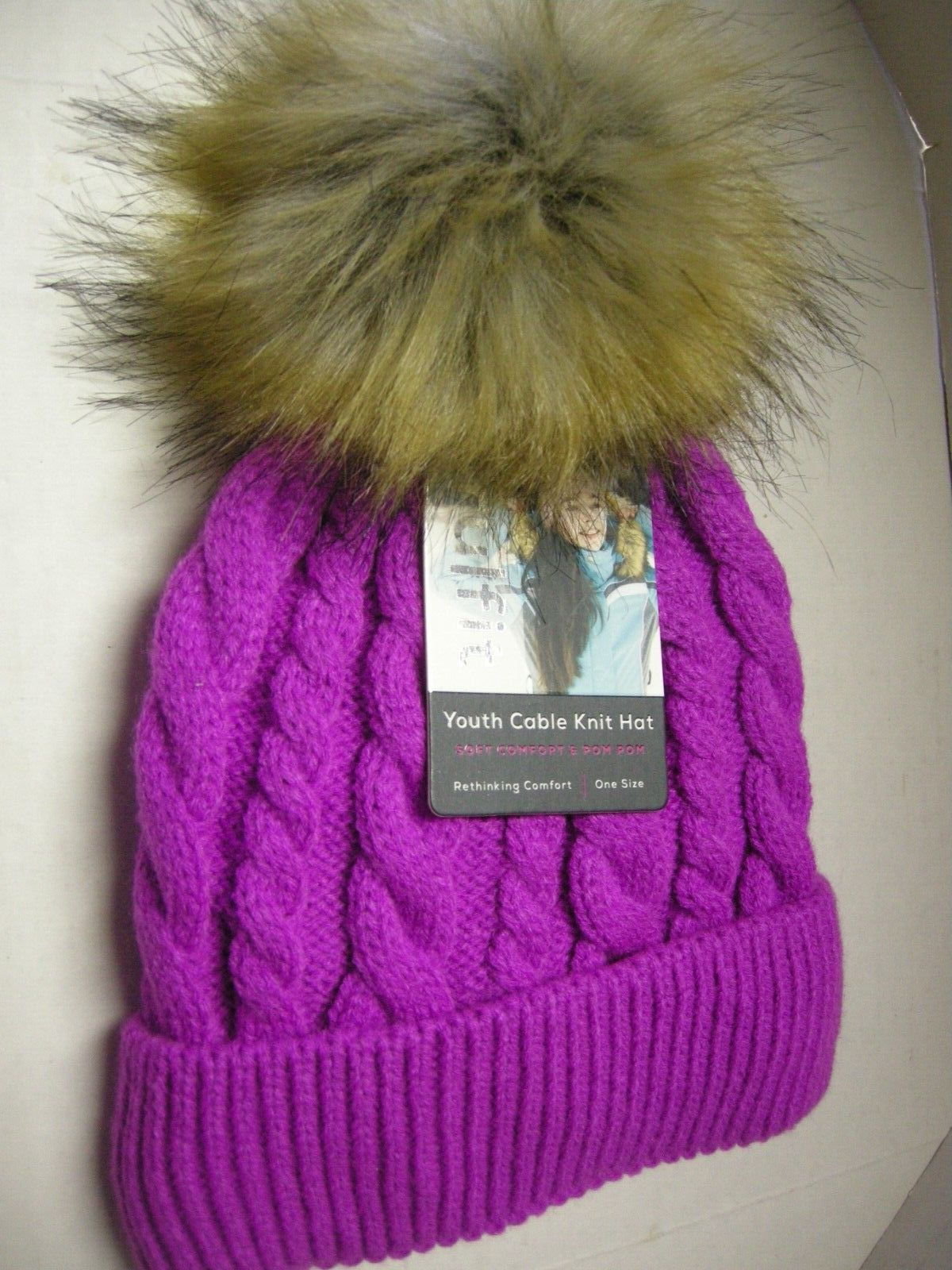 GHK600 Youth Tru-Fit Cable Knit Hat