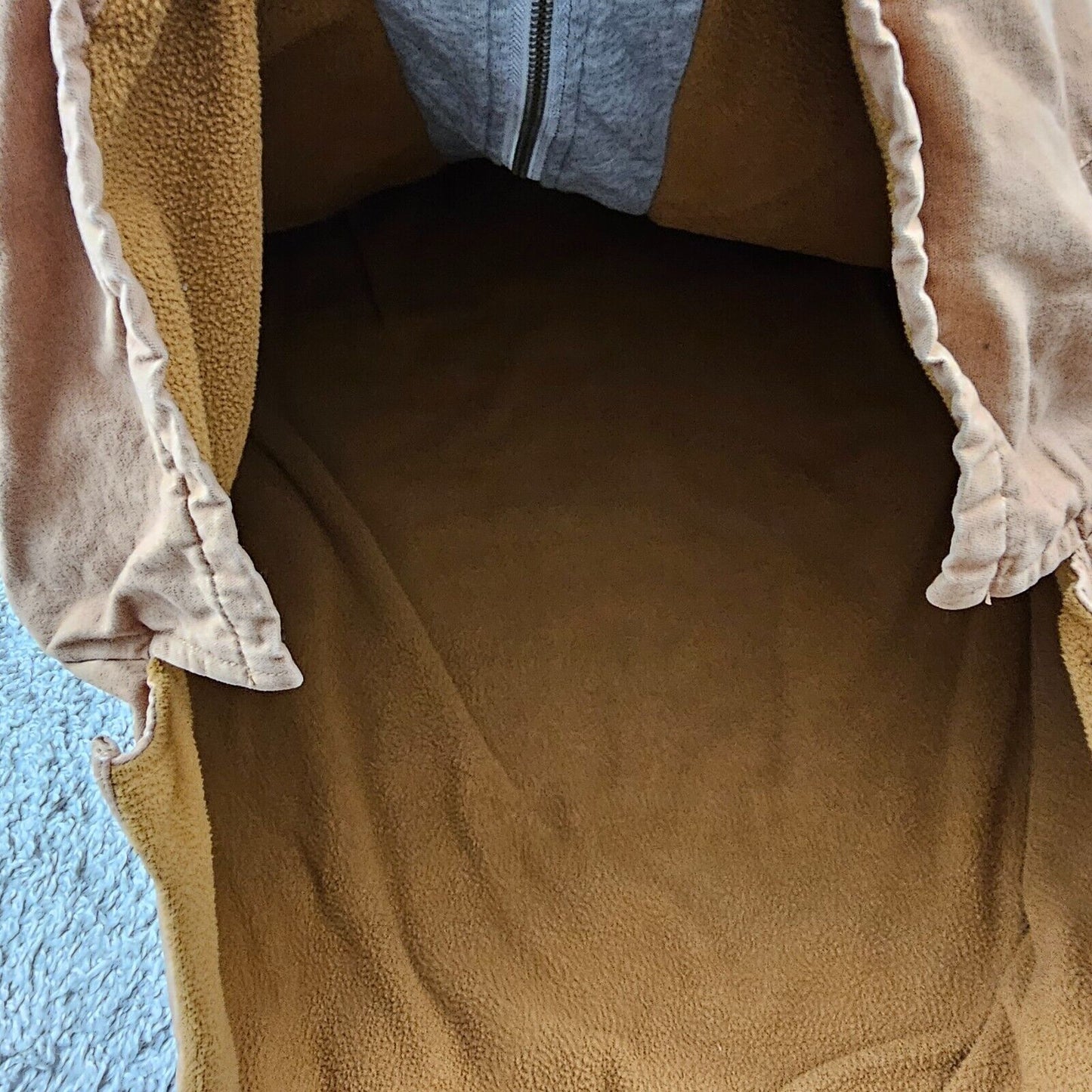 MENS FLEECE JACKET COPPER WINDFLAP
