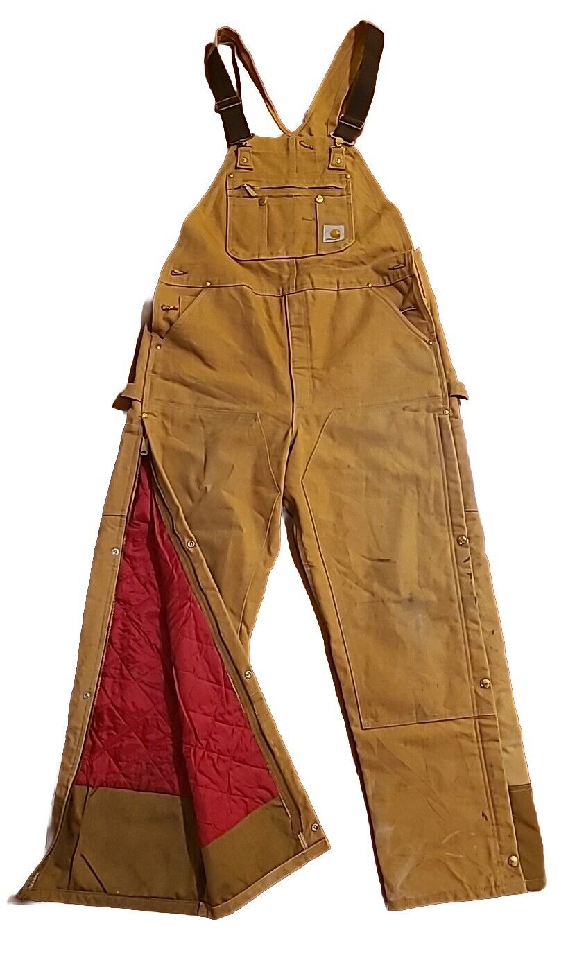R41 QUILT LINED ZIP-TO-THIGH BIB OVERALLS CARHARTT
