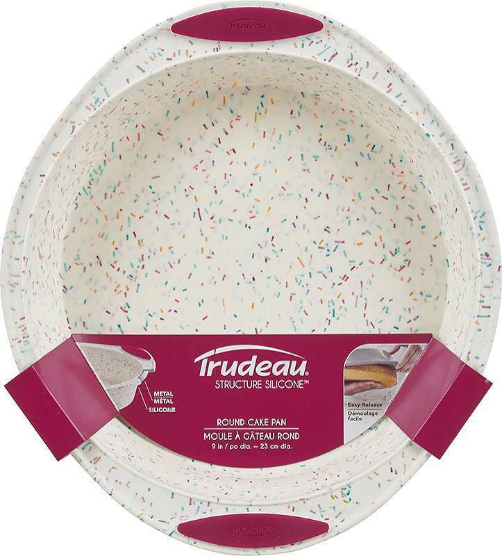 5118557 SILICONE ROUND CAKE PAN CONFETTI FUSCHIA