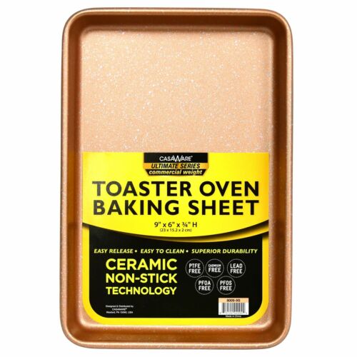Ult Toaster Oven Baking Sheet 9X6 Rose Gold Granite