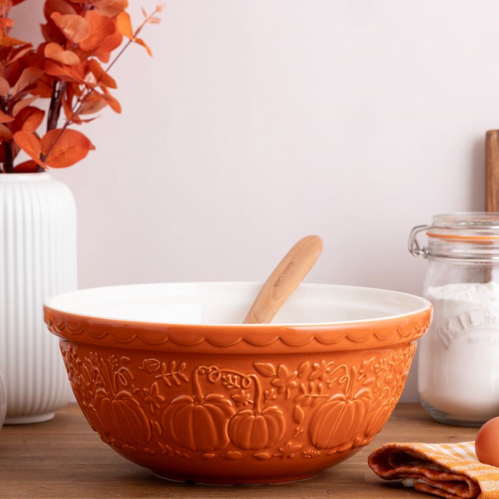 Mason Cash S12 (4.25 Qt) Mixing Bowl | Pumpkin Patch (Persimmon)