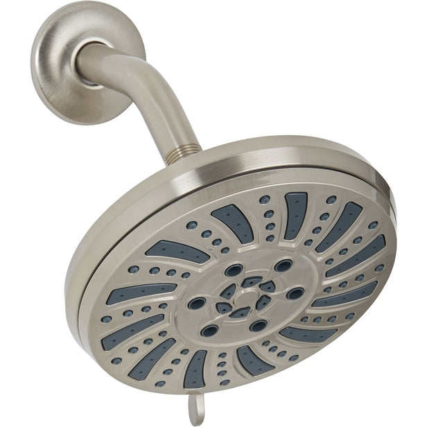 SHOWERHEAD 6-SPRAY BRSH NICKL