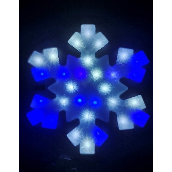 SNOWFLAKE LED 3D 19IN BLUE MOTION