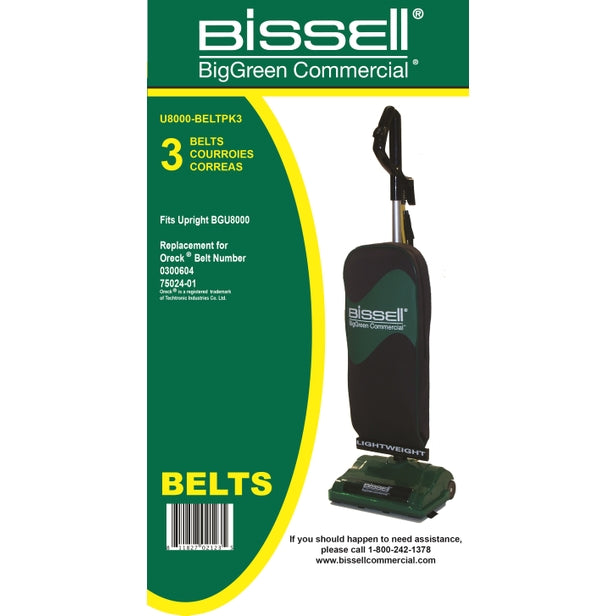 Bissell Vac Belt U8000 3pk