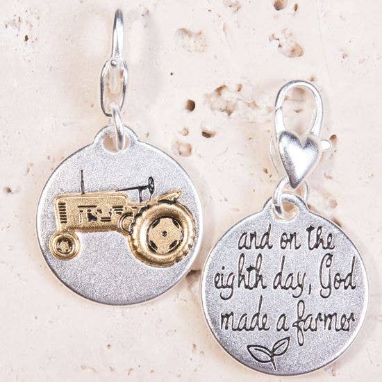 Tractor “farming Life”- Silver 2-tone Medallion