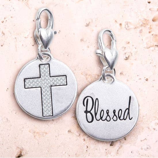 Medallion Charm - Cross- AMANDA BLU