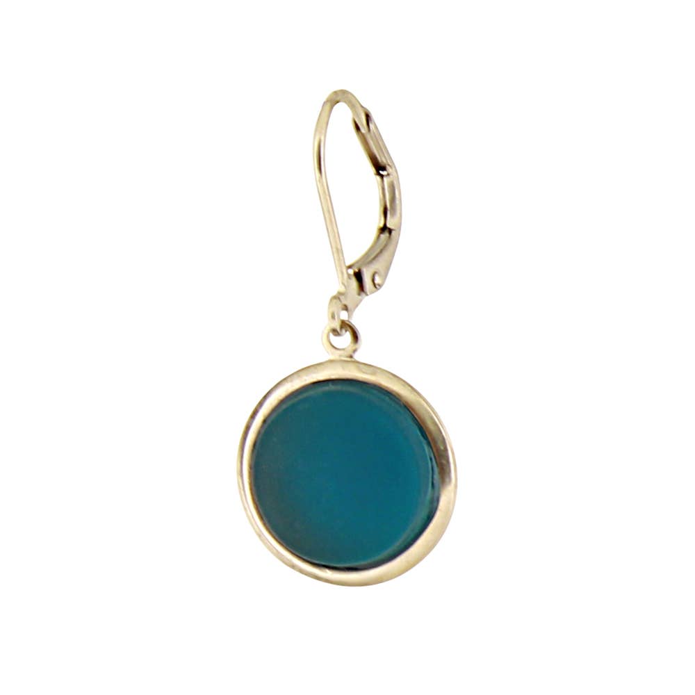 Sea Glass Dangle Earring: D