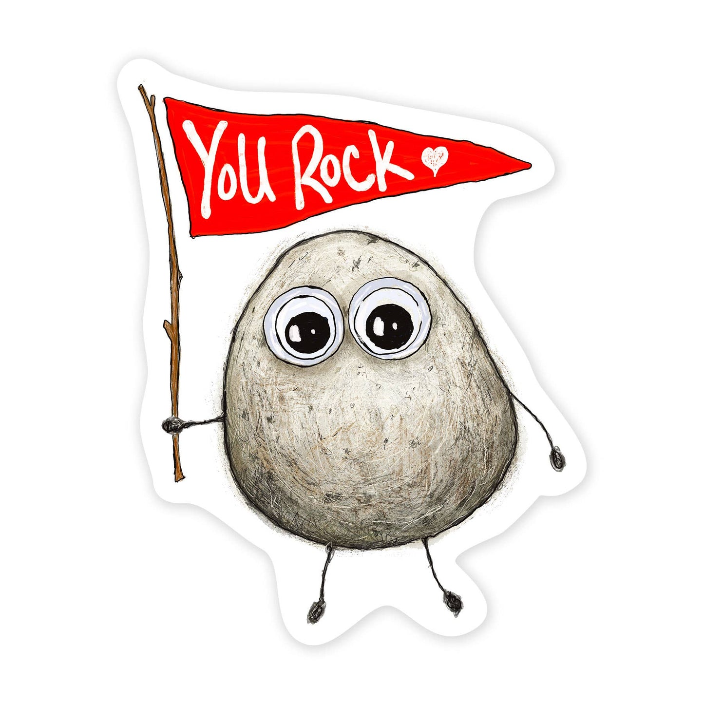 You Rock - 3 Inch Vinyl Art Sticker