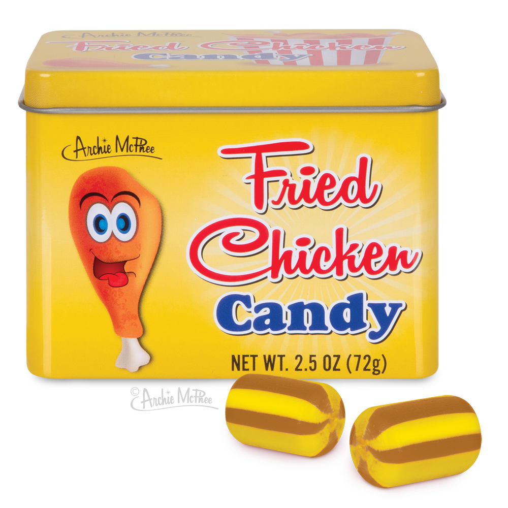 Archie McPhee Fried Chicken Candy Tin, 6ct