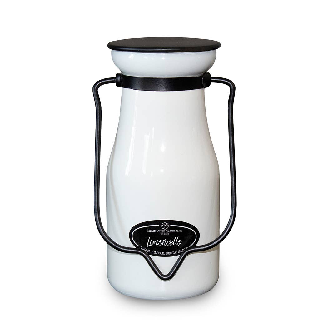 8 oz Milkbottle Soy Candle: Limoncello, by Milkhouse
