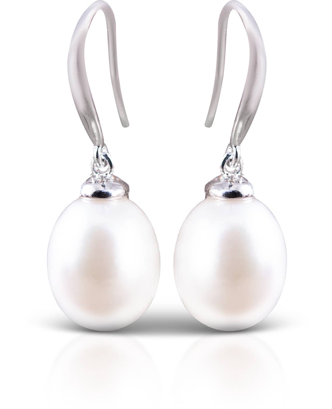 Drop Pearl Earrings - Natural White - AMANDA BLU