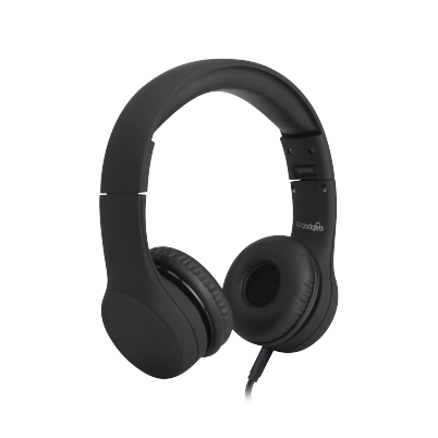 Connect+ Wired Kids Headphones - BLACK