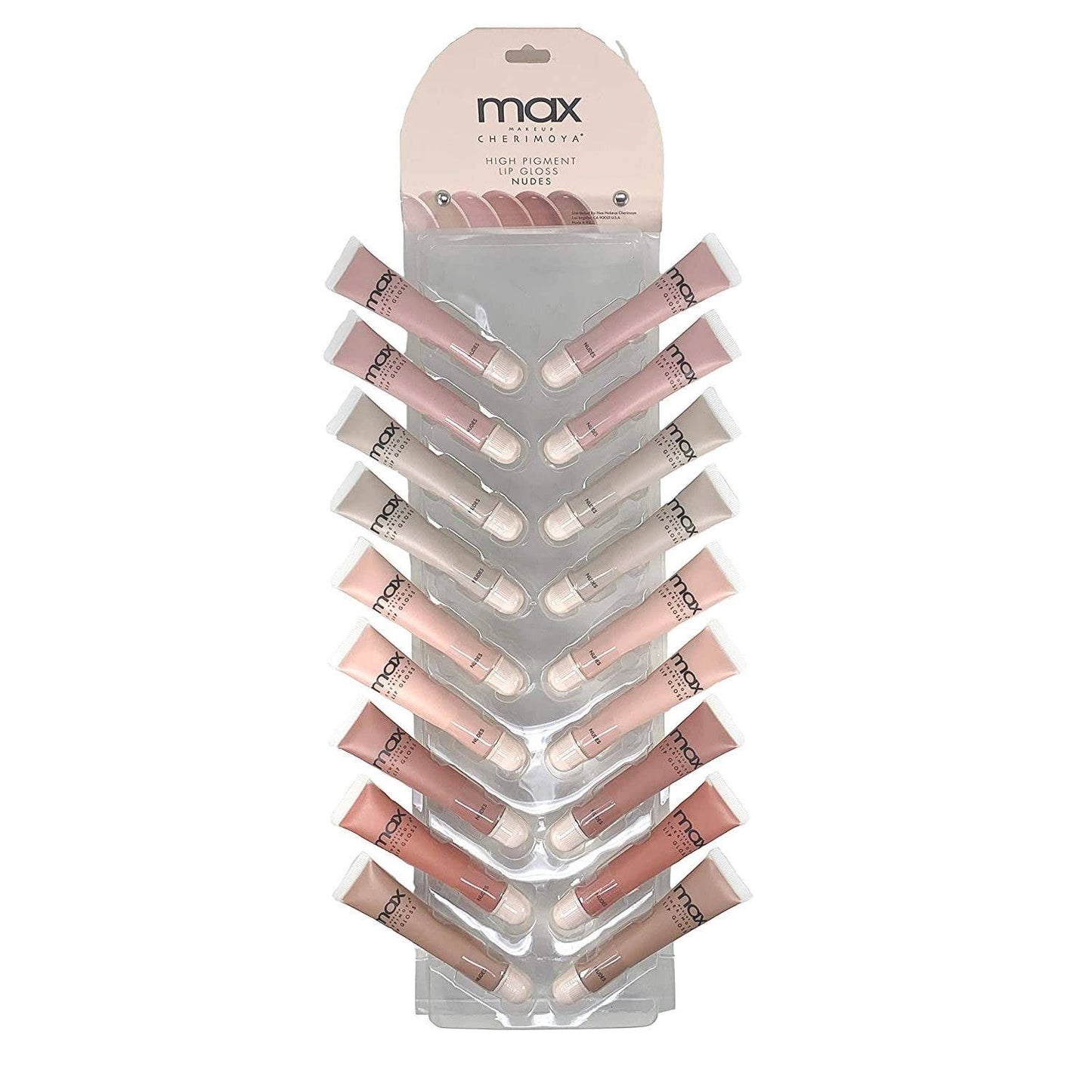 36 Pcs Natural Tint Gloss Lip Polish MAX Makeup Cherimoya